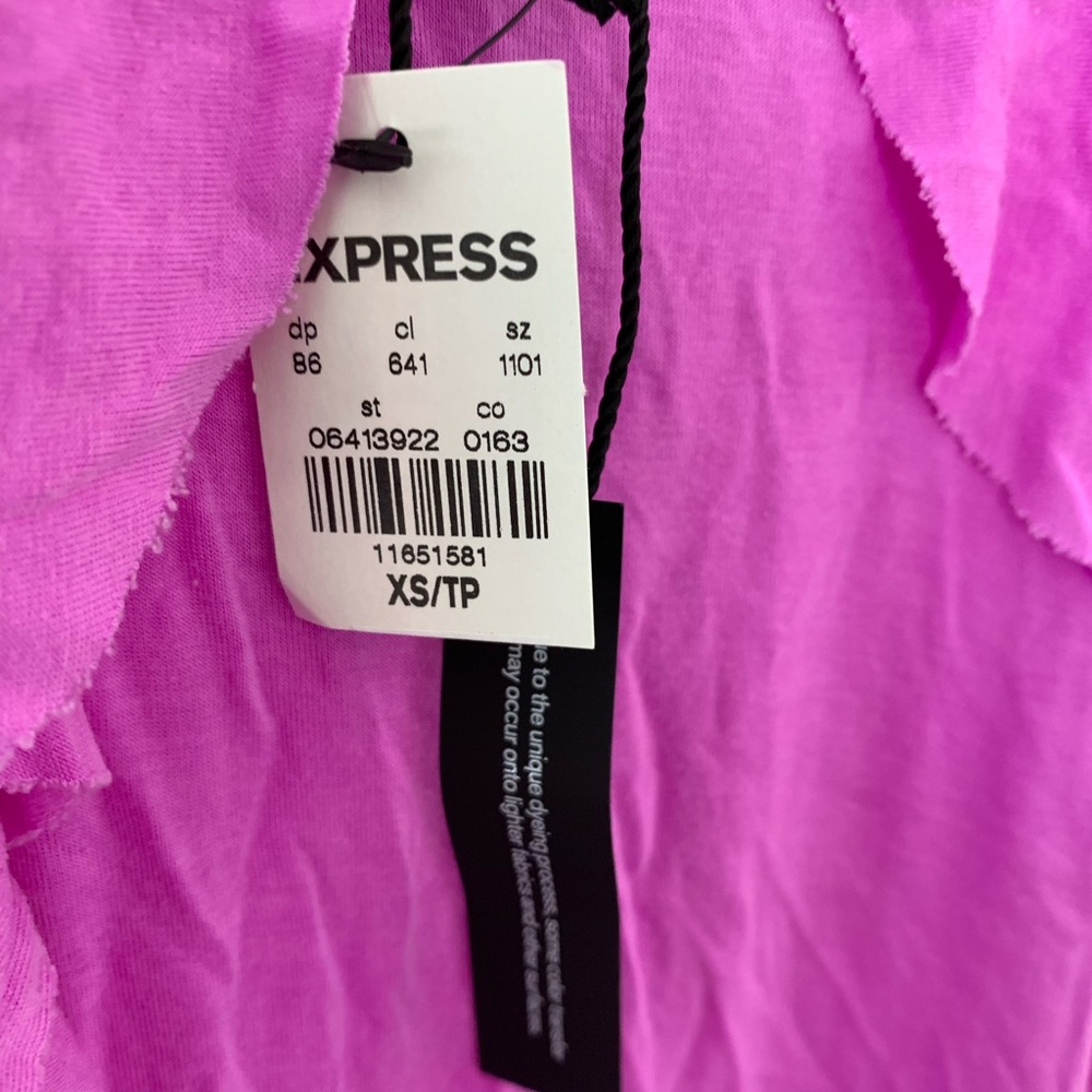 NWT Express Pink Ruffle Tank Top - Picture 7 of 7